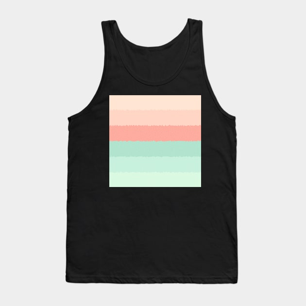 Crystal Lines Of Pastel Orange and Green Tank Top by Peaceful Space AS